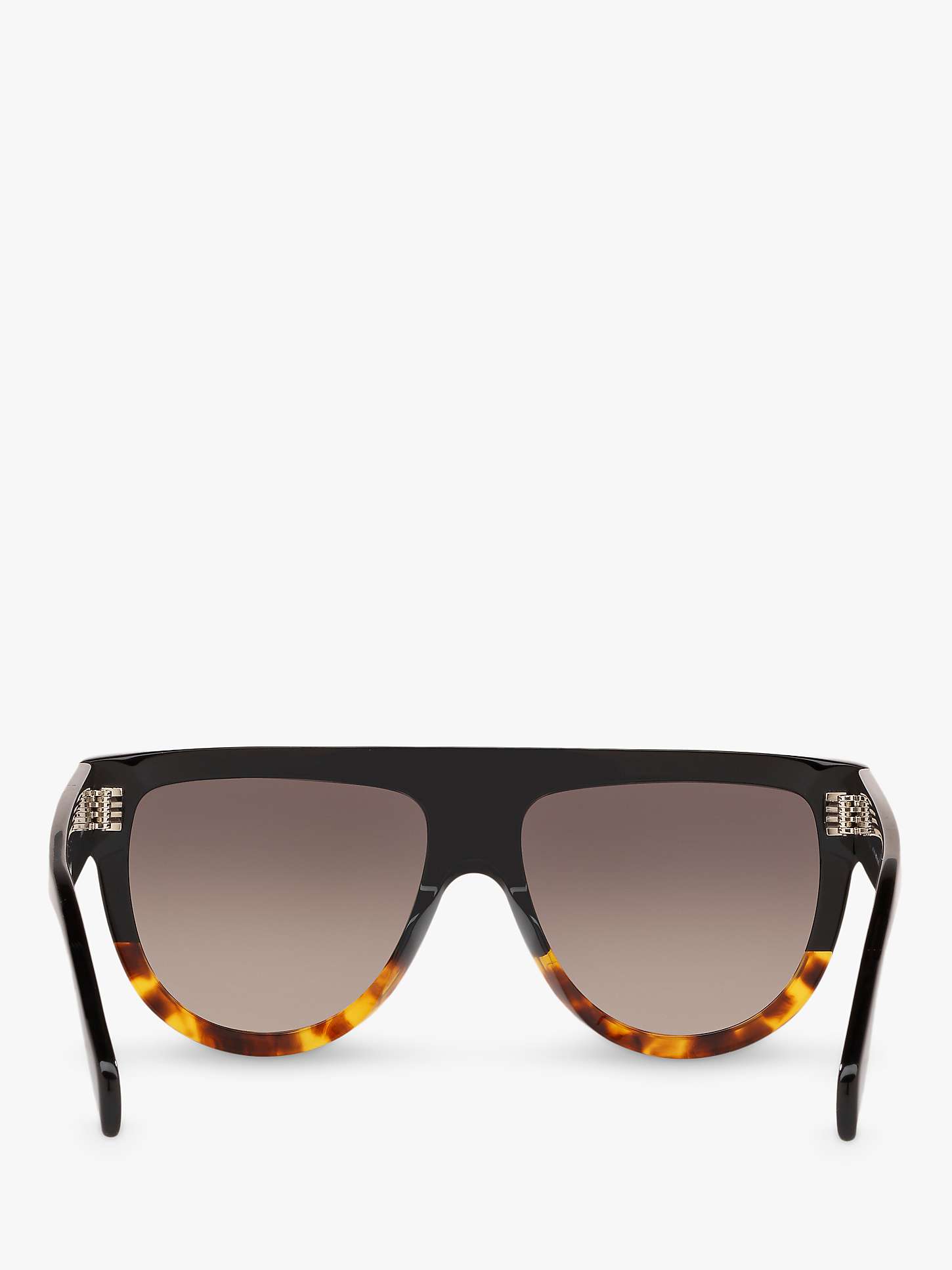 Buy Celine CL4001IN Women's Rectangular Sunglasses, Black Havana/Brown Gradient Online at johnlewis.com