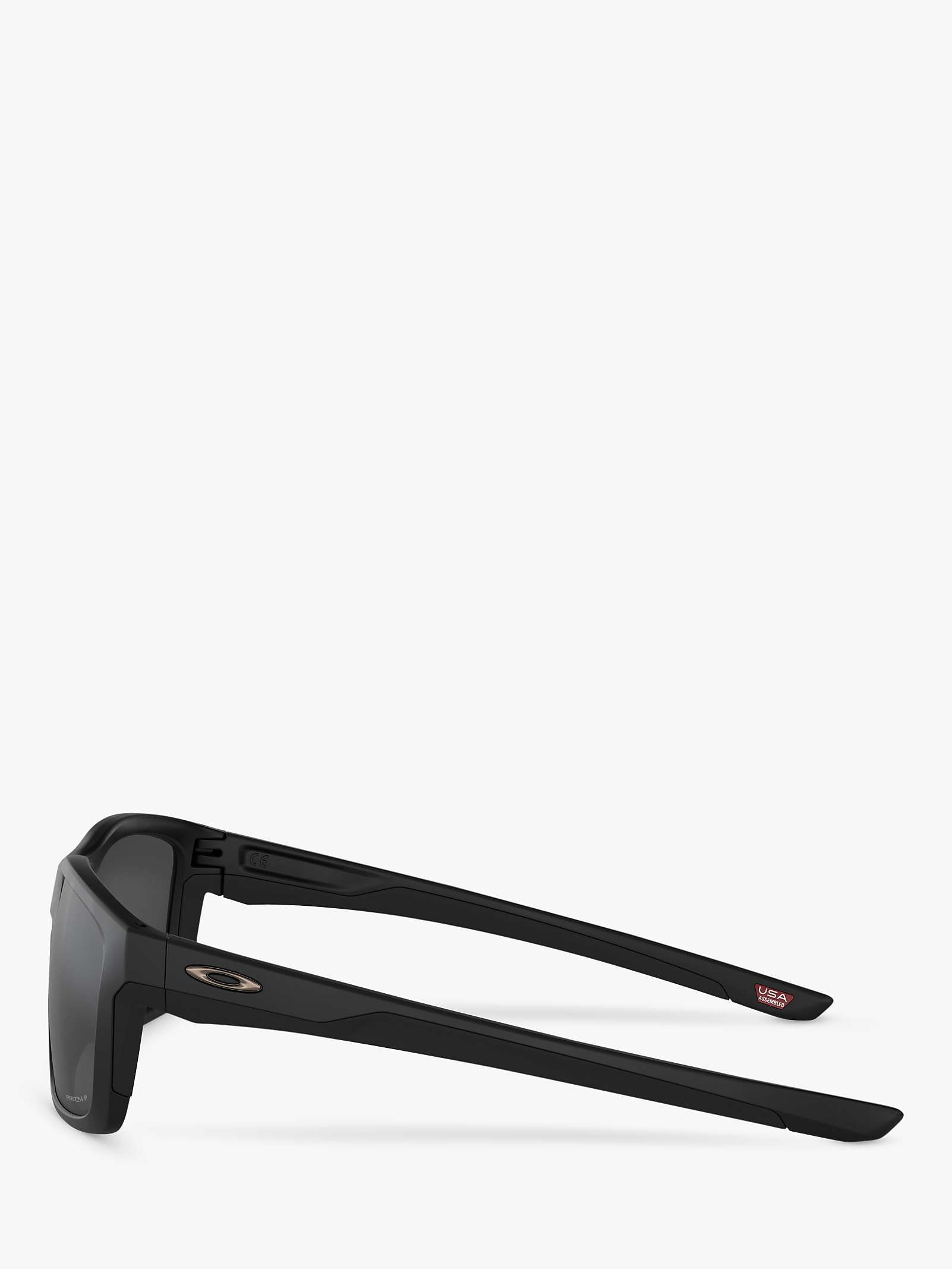 Buy Oakley OO9264 Mainlink Prizm Polarised Rectangular Sunglasses Online at johnlewis.com