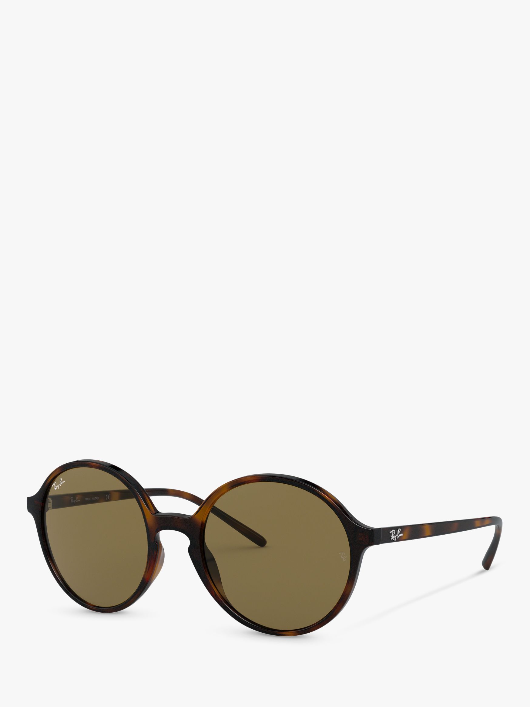 Ray-Ban RB4304 Women's Round Sunglasses, Tortoise/Brown at John Lewis &  Partners