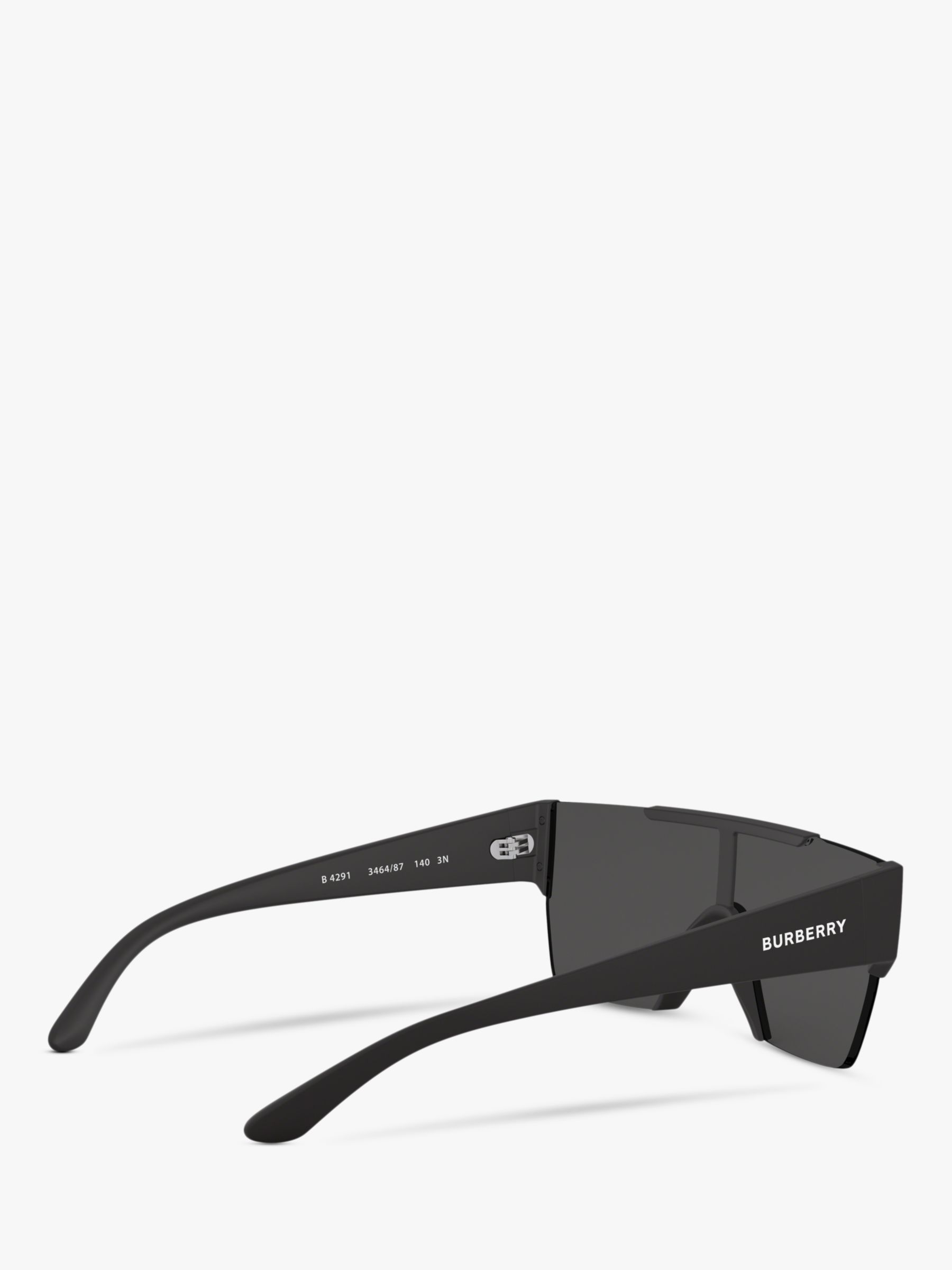 Burberry BE4291 Men's Rectangular Sunglasses, Black