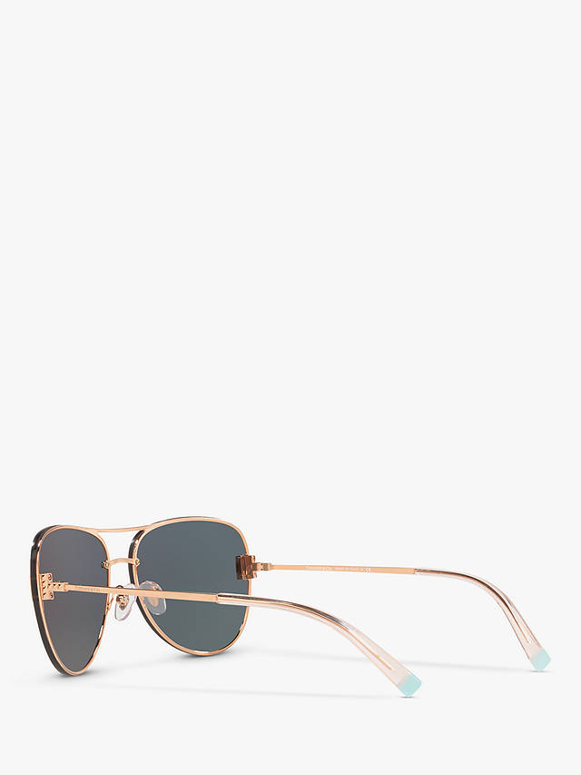 Tiffany & Co TF3066 Women's Aviator Sunglasses, Red Maroon/Gold