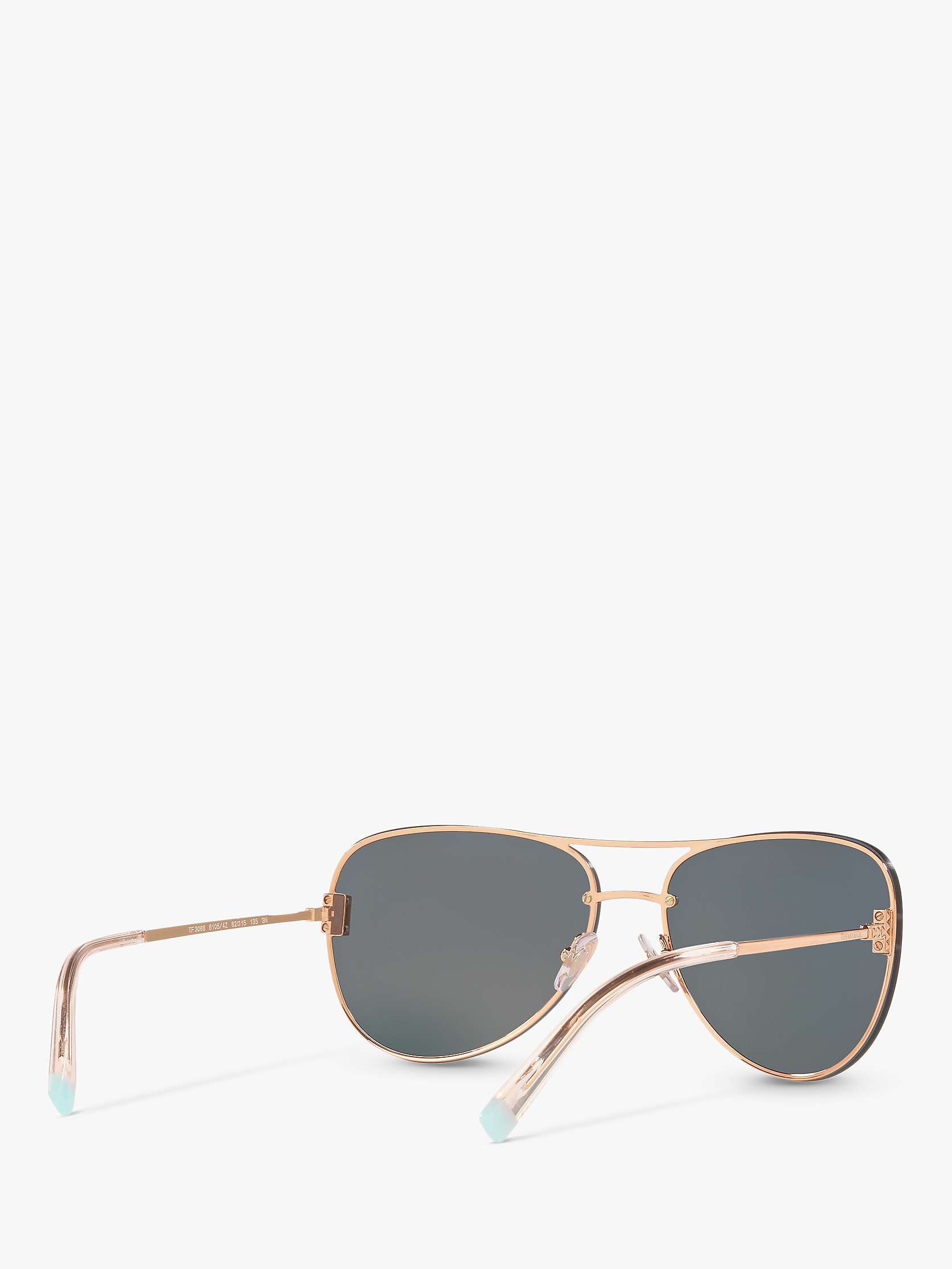 Buy Tiffany & Co TF3066 Women's Aviator Sunglasses, Red Maroon/Gold Online at johnlewis.com