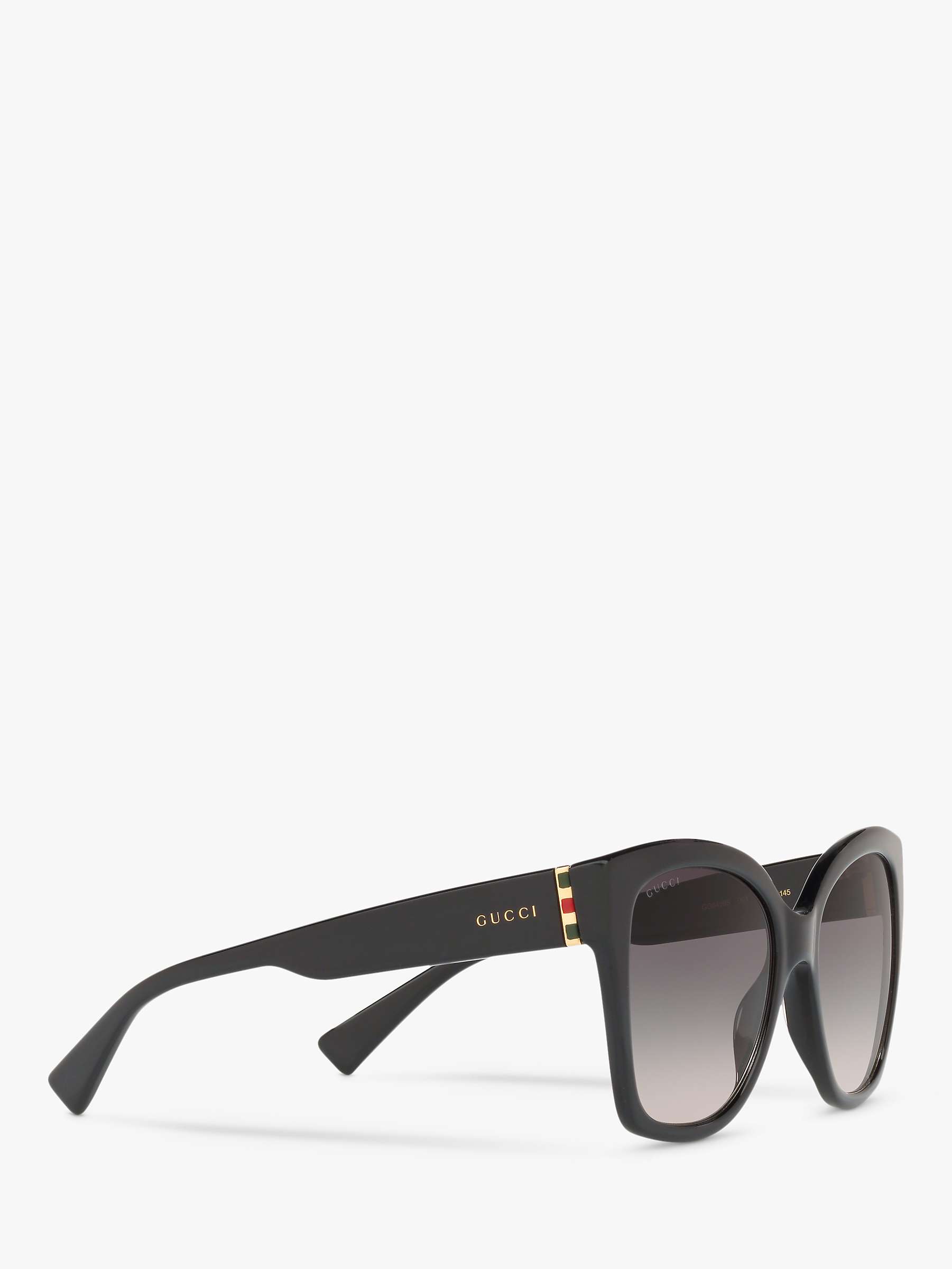 Gucci GG0459S Women's Square Sunglasses, Black at John Lewis & Partners