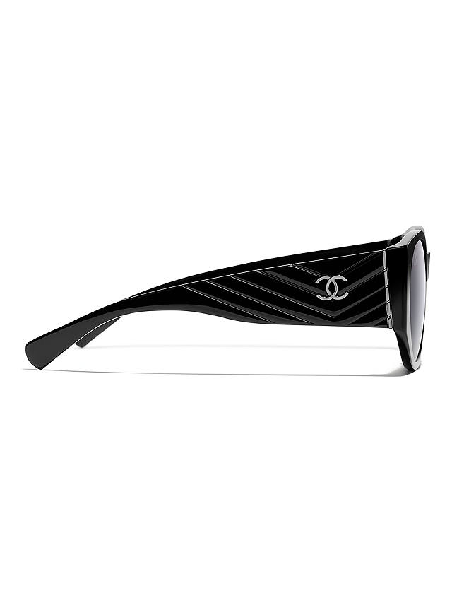 CHANEL Oval Sunglasses CH5411 Black/Grey