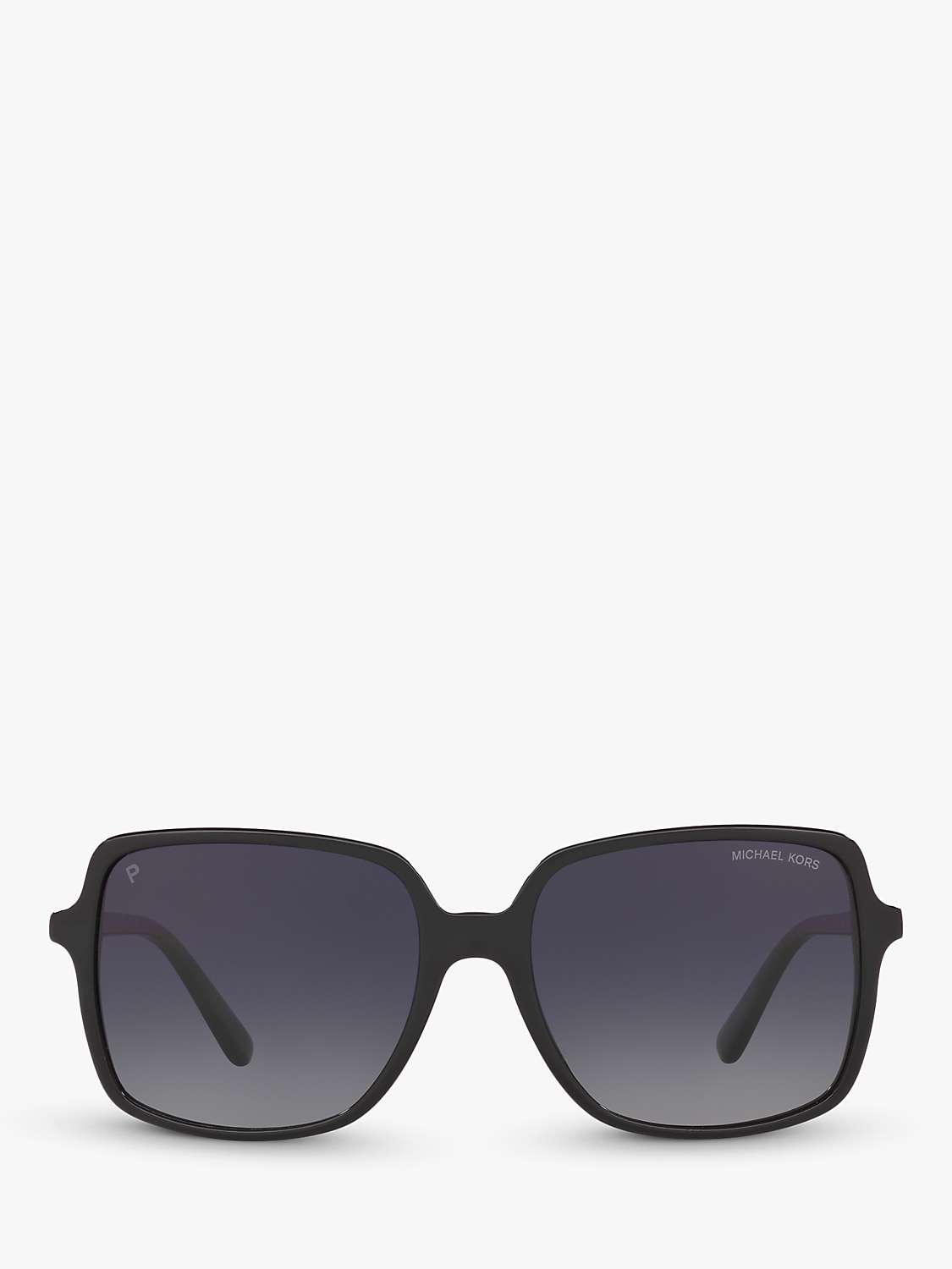 Buy Michael Kors MK2098U Women's Isle of Palms Polarised Square Sunglasses, Black/Grey Gradient Online at johnlewis.com