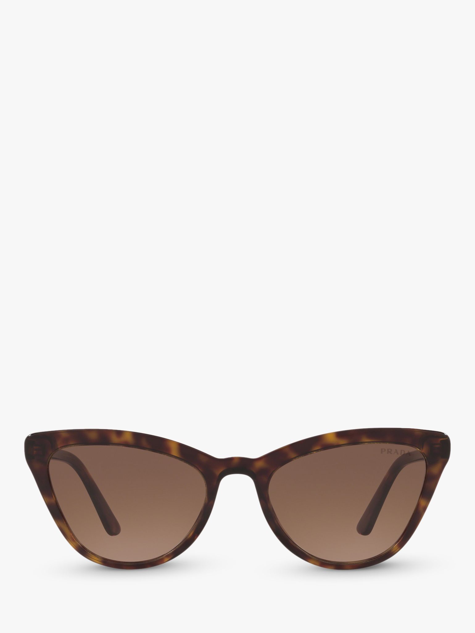 Prada PR 01VS Women's Catwalk Cat's Eye Sunglasses, Tortoise/Brown Gradient  at John Lewis & Partners