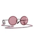 CHANEL Round Sunglasses CH4245 Gunmetal/Rose