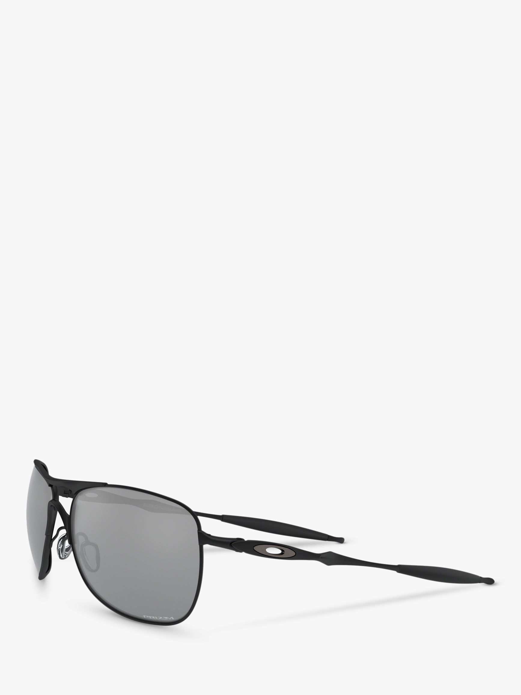 Oakley OO4060 Men's Cross Hair Square Sunglasses, Black/Grey at John Lewis  & Partners