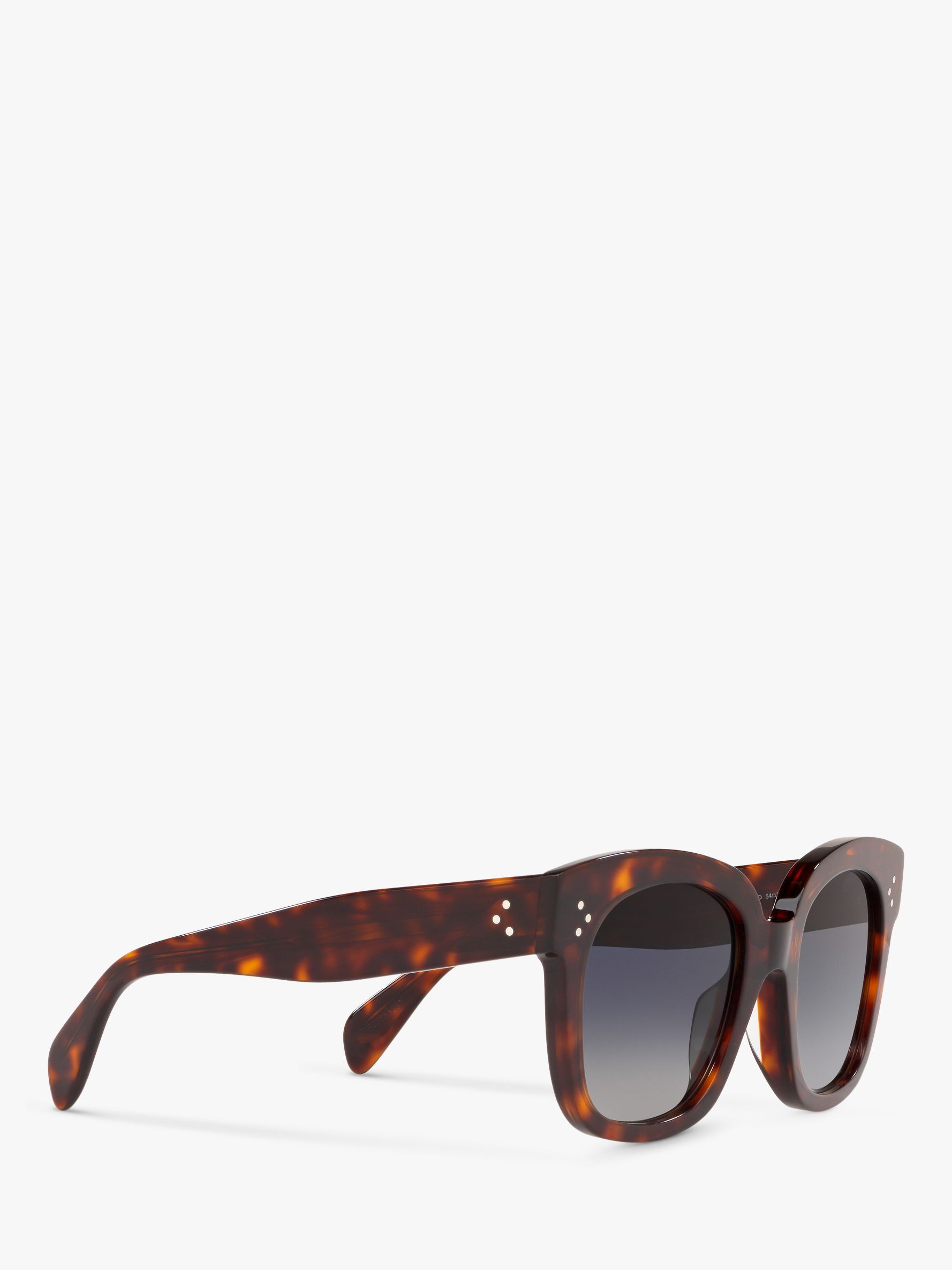 Céline CL4002UN Women's Rectangular Sunglasses, Tortoise/Blue Gradient