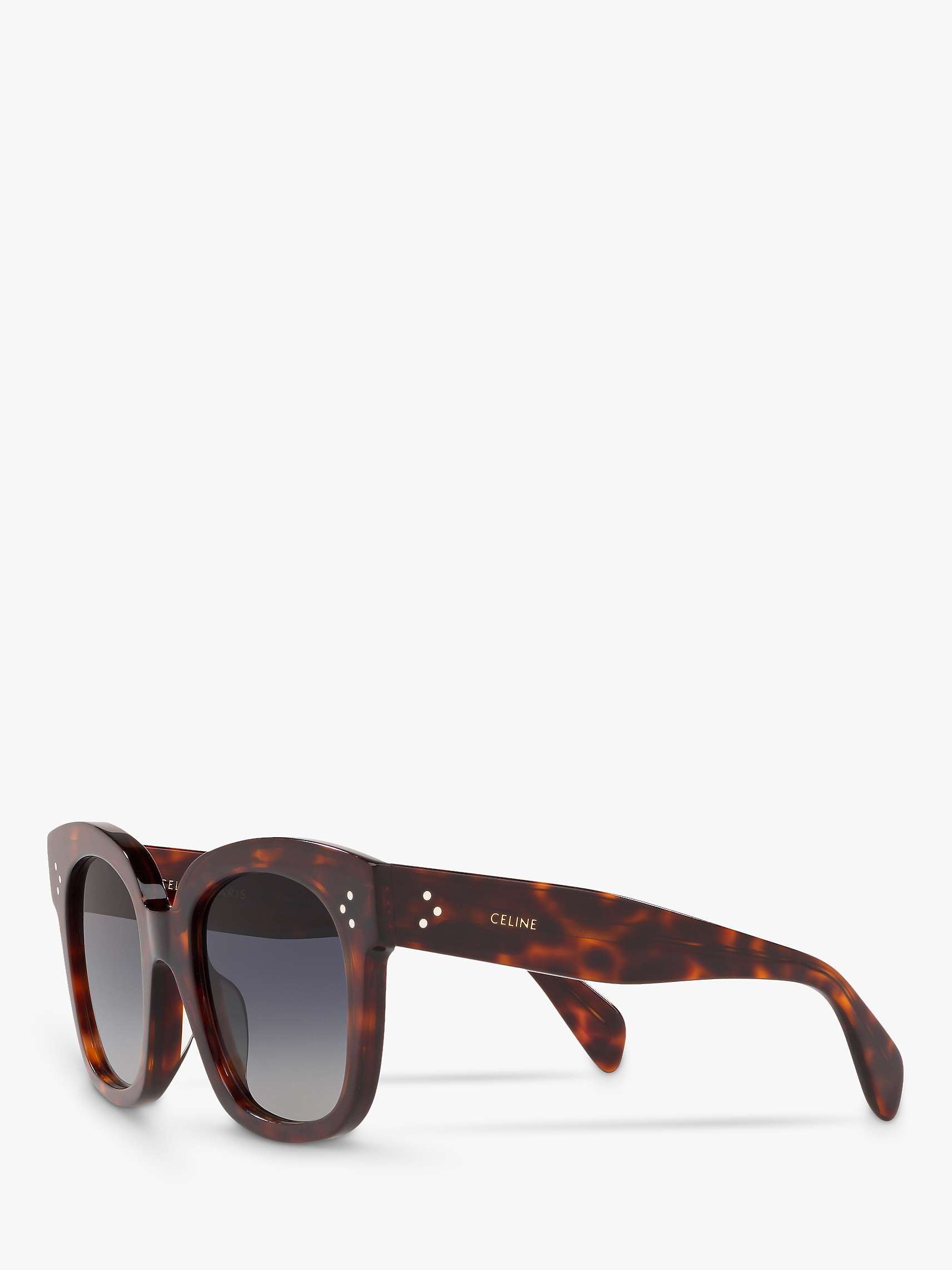Buy Céline CL4002UN Women's Polarised Rectangular Sunglasses, Tortoise/Blue Gradient Online at johnlewis.com