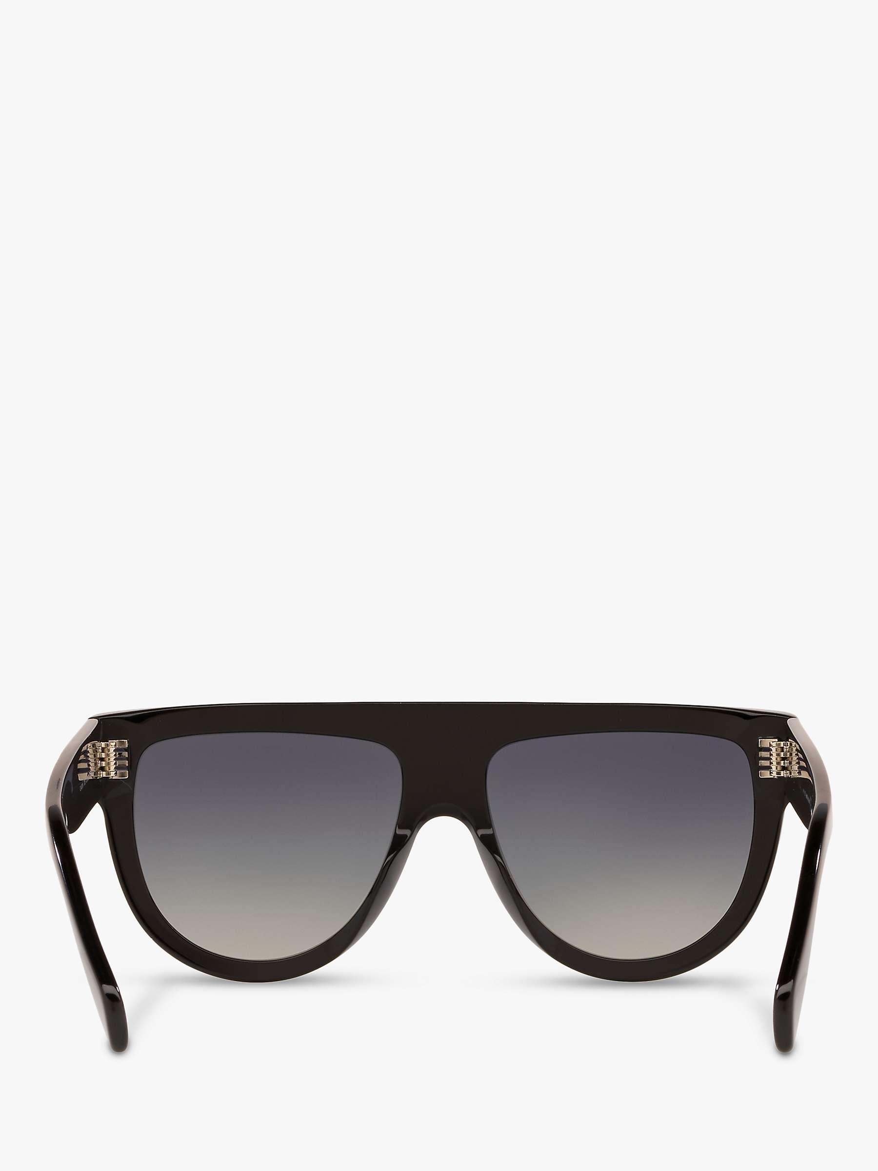 Buy Celine CL4001IN Women's Polarised Rectangular Sunglasses, Black/Blue Gradient Online at johnlewis.com