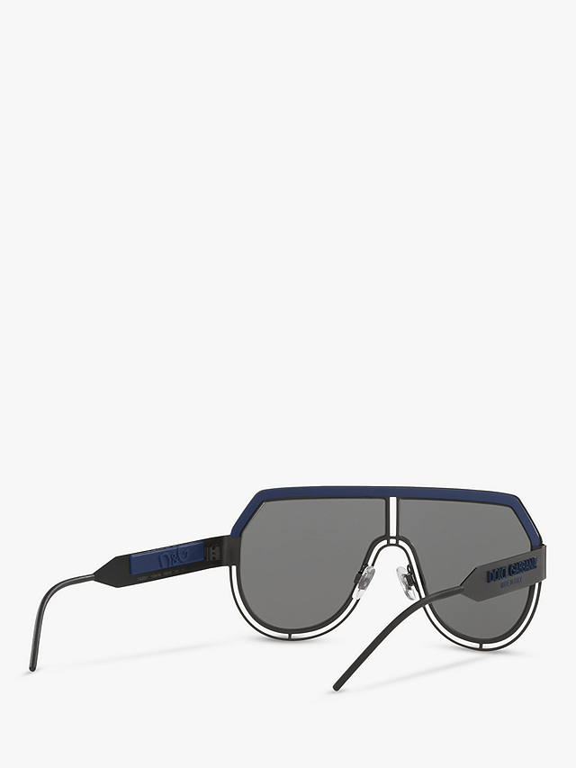 Dolce & Gabbana DG2231 Men's Mask Sunglasses, Blue/Black 