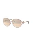 Tiffany & Co TF3065 Women's Oval Sunglasses, Dark Rose Gold/Beige Gradient