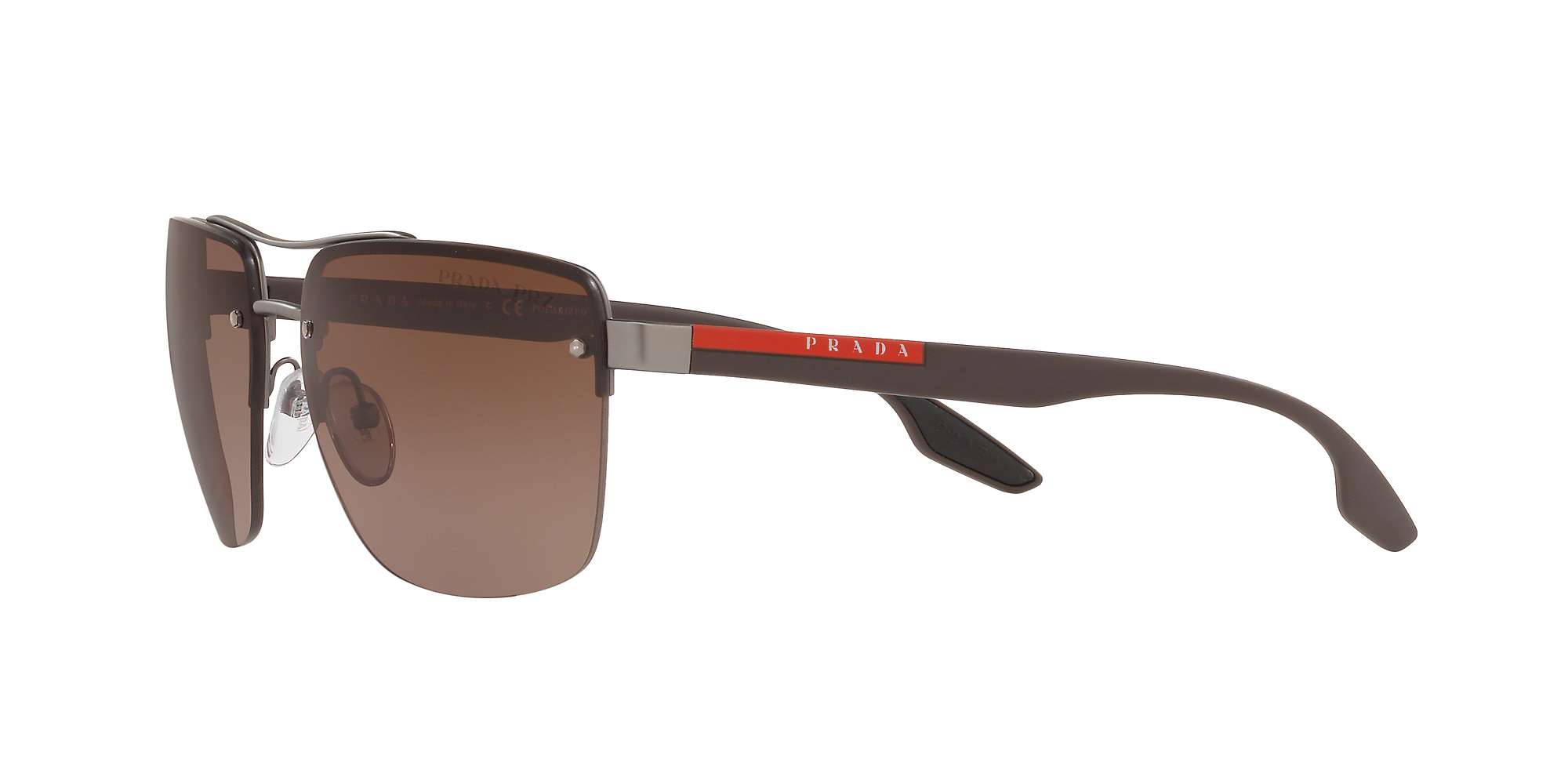 Buy Prada Linea Rossa PS 60US Men's Polarised Square Sunglasses Online at johnlewis.com