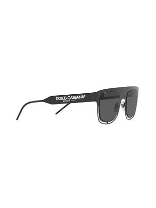 Dolce & Gabbana DG2232 Men's Square Sunglasses, Black/Grey