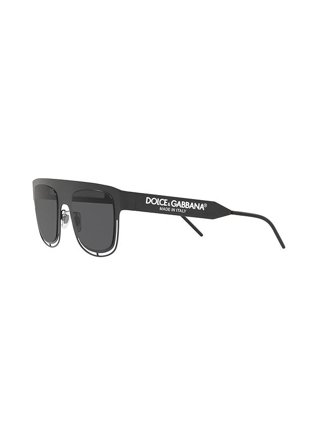 Dolce & Gabbana DG2232 Men's Square Sunglasses, Black/Grey