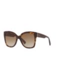 Gucci GG0459S Women's Square Sunglasses, Tortoise Brown