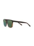 Polo Ralph Lauren PH4125 Men's Square Sunglasses, Black/Multi