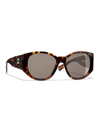 CHANEL Oval Sunglasses CH5411 Tortoise/Brown