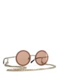 CHANEL Round Sunglasses CH4245 Gold/Blush