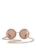 CHANEL Round Sunglasses CH4245 Gold/Blush