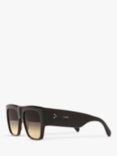 Celine CL4056IN Women's Rectangular Sunglasses, Black/Beige Gradient