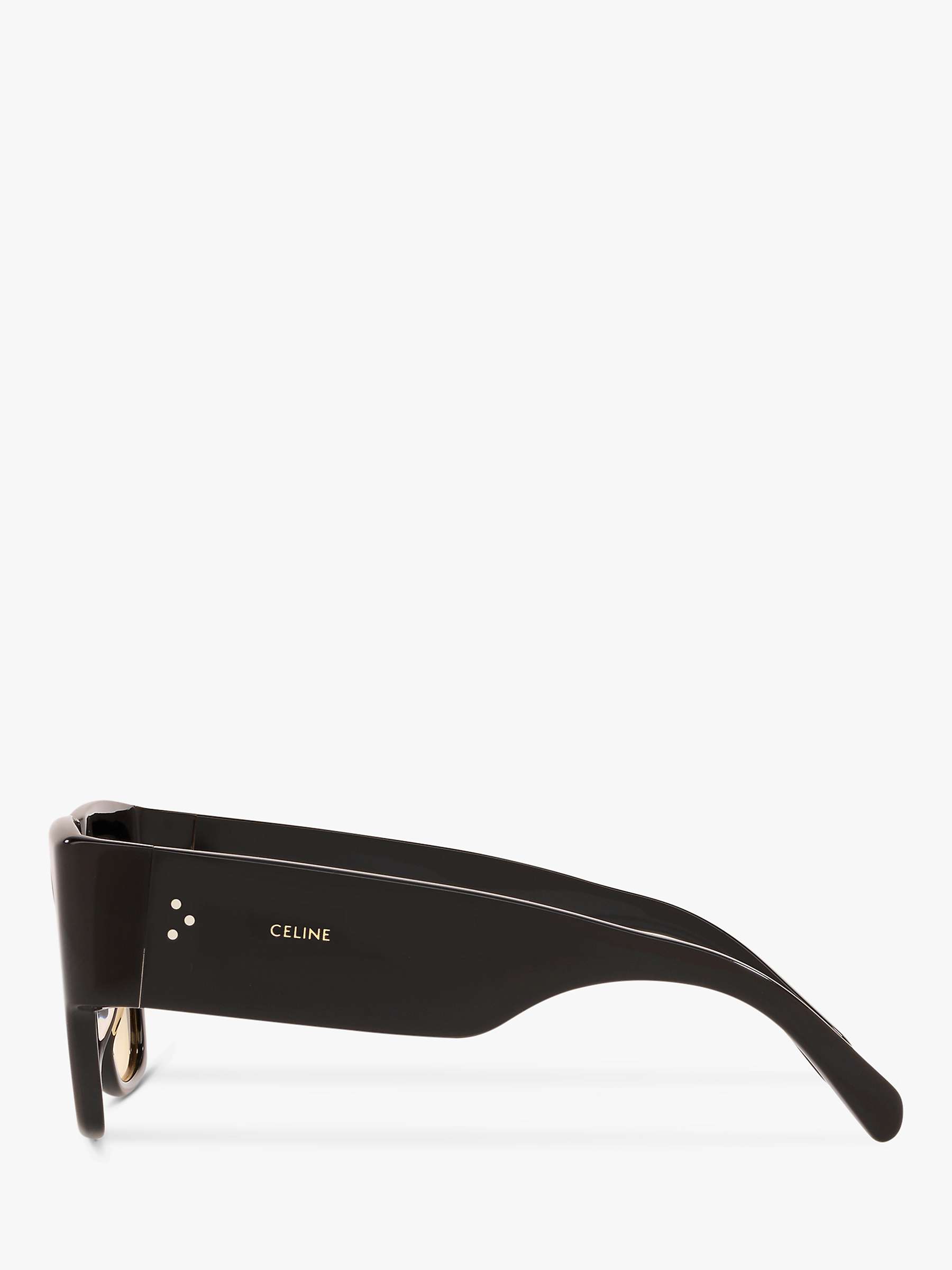 Celine CL4056IN Women's Rectangular Sunglasses, Black/Beige Gradient at ...