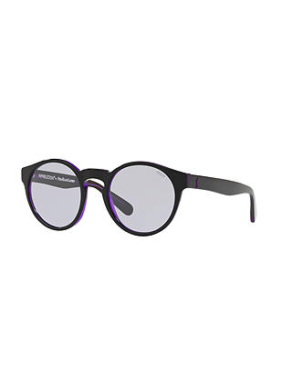 Polo Ralph Lauren PH4101 Women's Phantos Sunglasses, Black/Clear