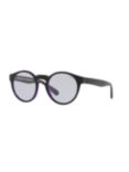 Polo Ralph Lauren PH4101 Women's Phantos Sunglasses, Black/Clear