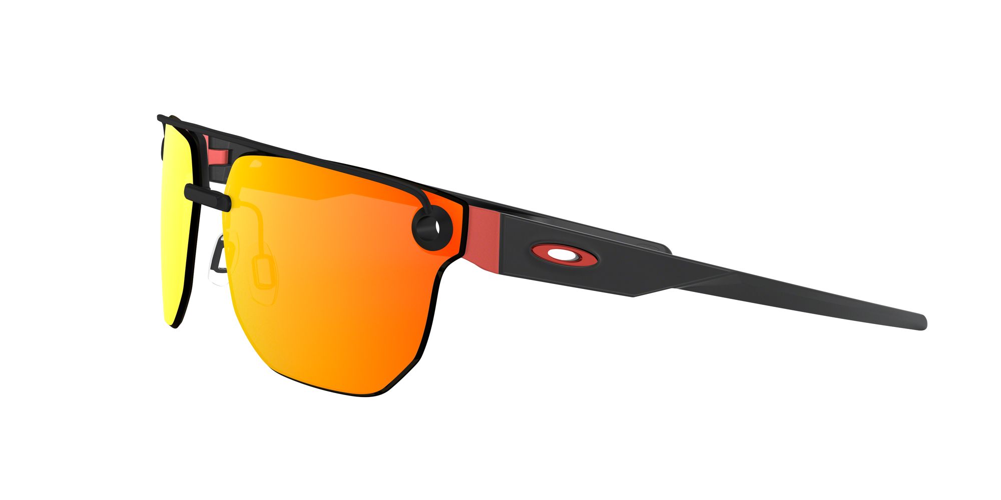 Oakley OO4136 Men's Chrystl Prizm Square Sunglasses, Black/Mirror Orange