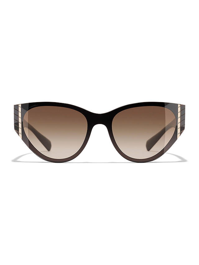 CHANEL Oval Sunglasses CH6054 Dark Brown/Brown Gradient