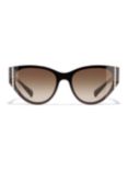 CHANEL Oval Sunglasses CH6054 Dark Brown/Brown Gradient