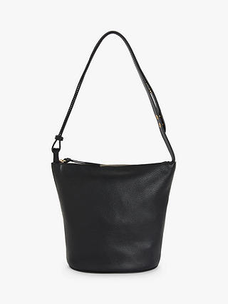 John Lewis & Partners Leather Zipped Bucket Bag