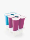 Zoku 6 Summer Ice Lolly Pop Moulds, Assorted