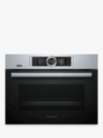 Bosch CSG656BS7B Built-in Compact Electric Oven with Steam Function, A+ Energy Rating, Grey