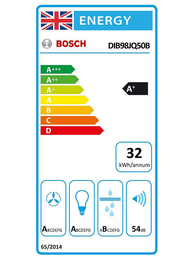 Buy Bosch Serie 6 DIB98JQ50B 90cm Island Cooker Hood, A+ Energy Rating, Grey Online at johnlewis.com