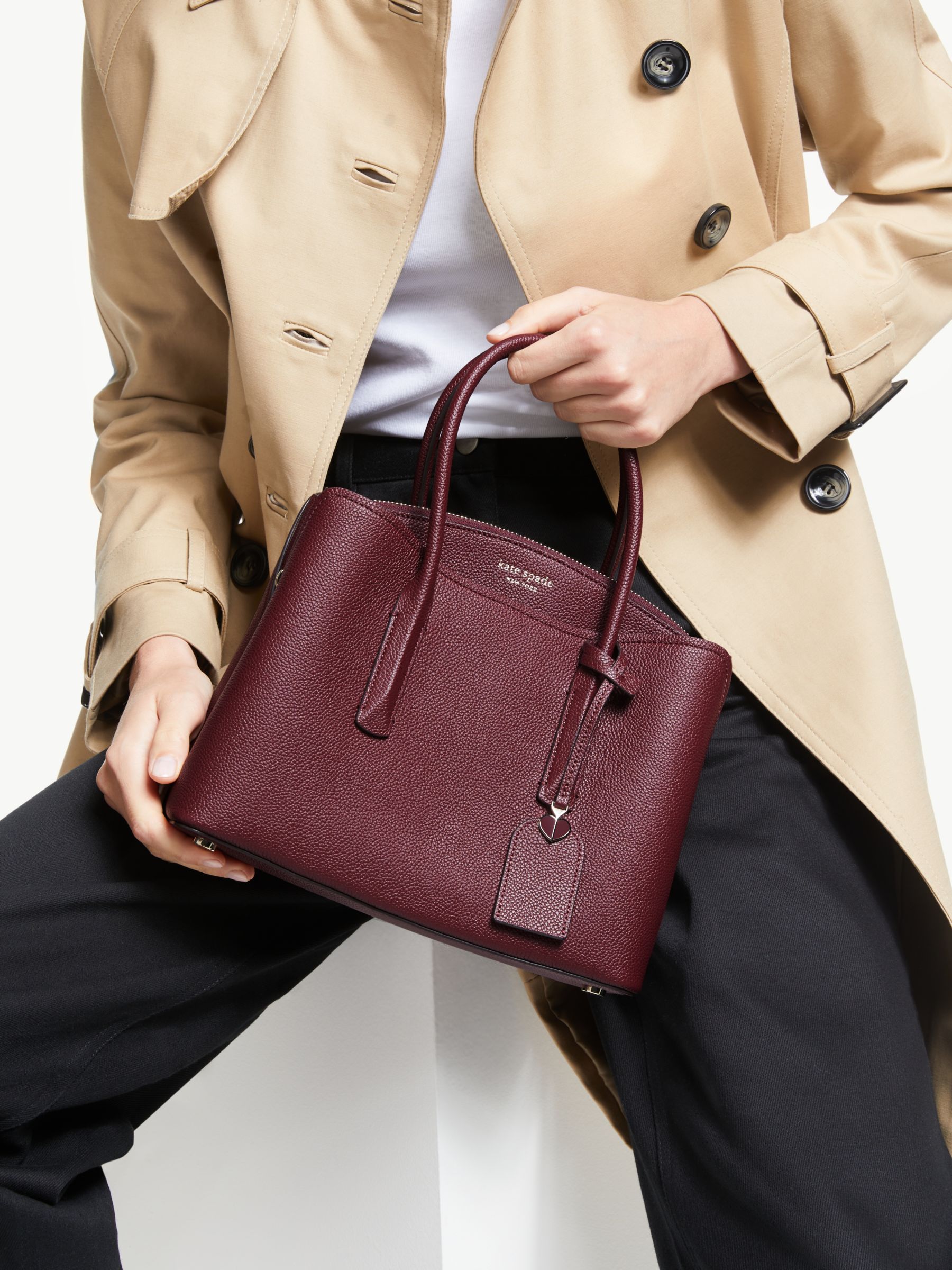 medium margaux leather satchel