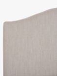 John Lewis Charlotte Full Depth Upholstered Headboard, Single, Cotton Effect Beige