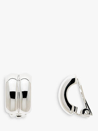 Emma Holland Curved Clip-On Earrings, Silver