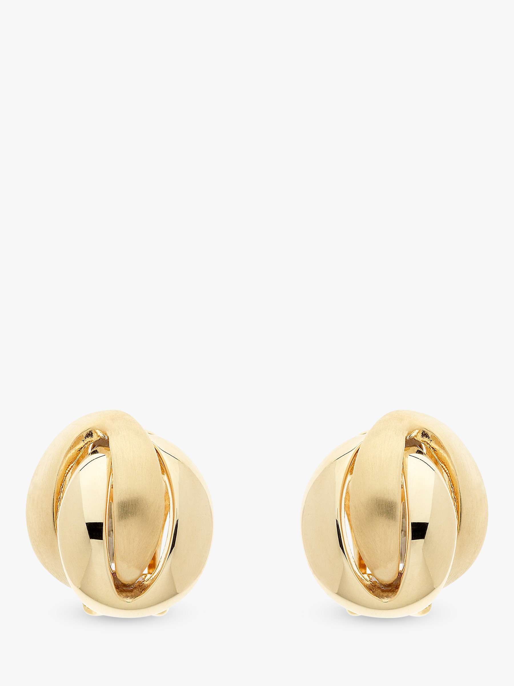 Buy Emma Holland Knot Clip-On Earrings, Gold Online at johnlewis.com