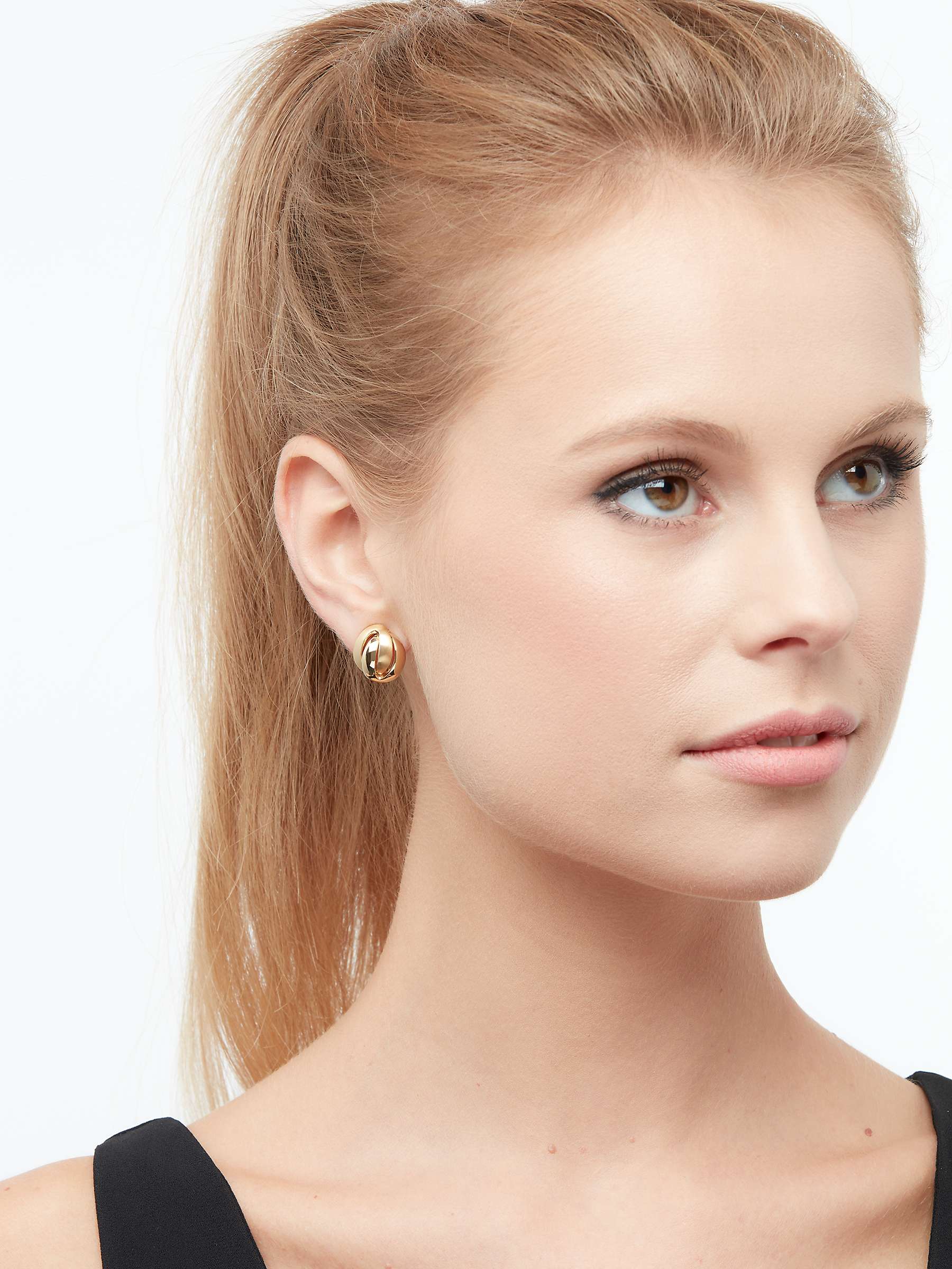 Buy Emma Holland Knot Clip-On Earrings, Gold Online at johnlewis.com
