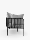 John Lewis Chevron 2-Seater Garden Sofa, Black/Grey
