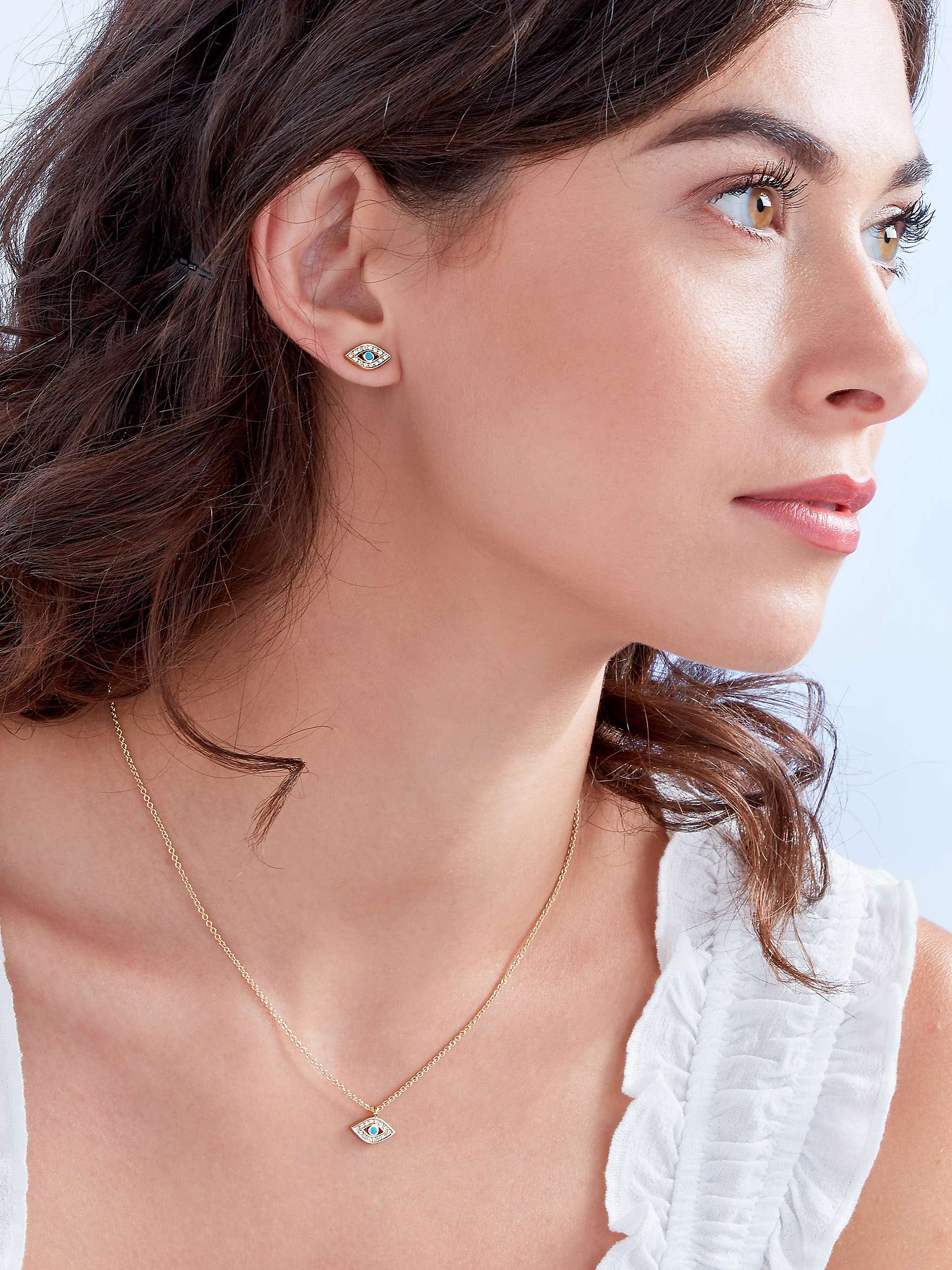 Buy Melissa Odabash Swarovski Crystal Eye Pendant Necklace Online at johnlewis.com