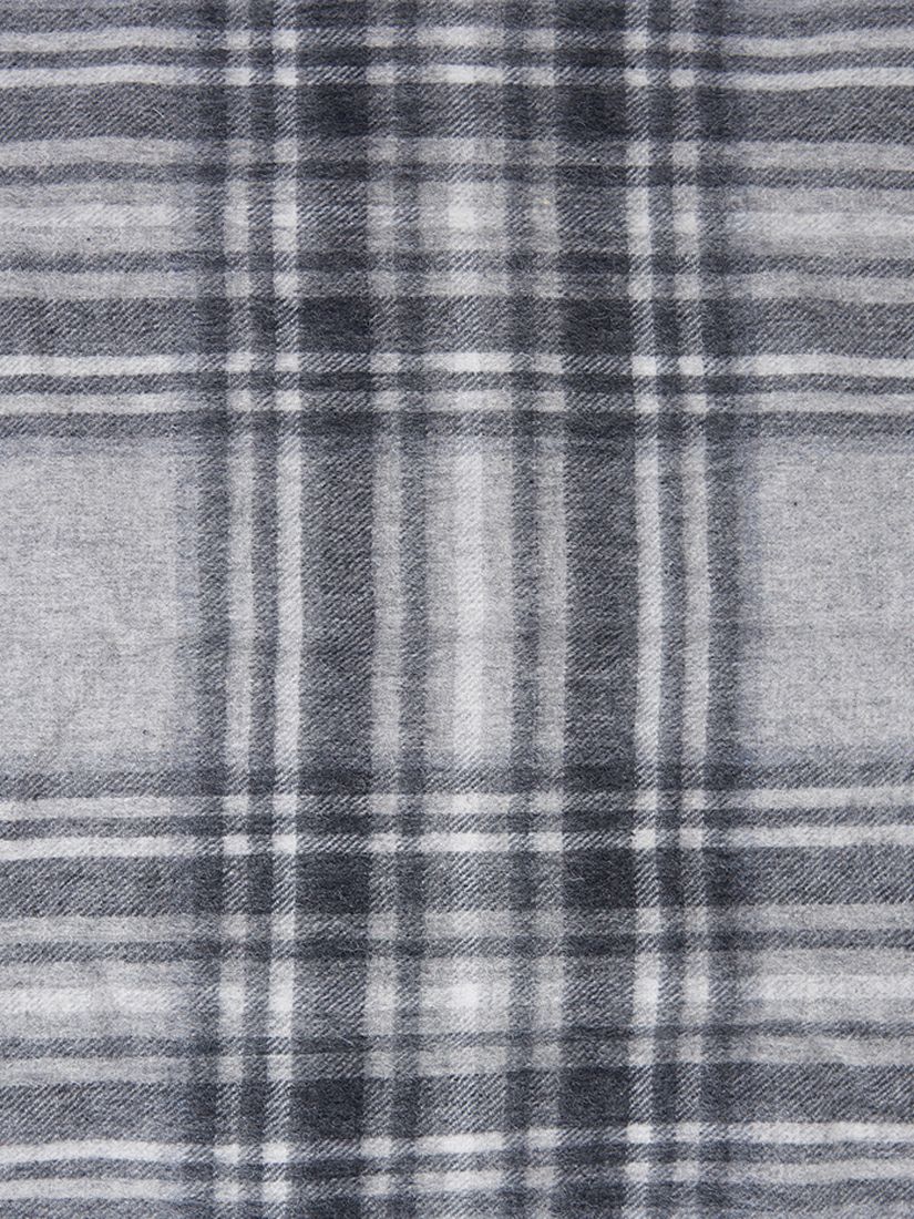 Barbour Lonnen Check Lambswool Wrap Scarf, Monochrome