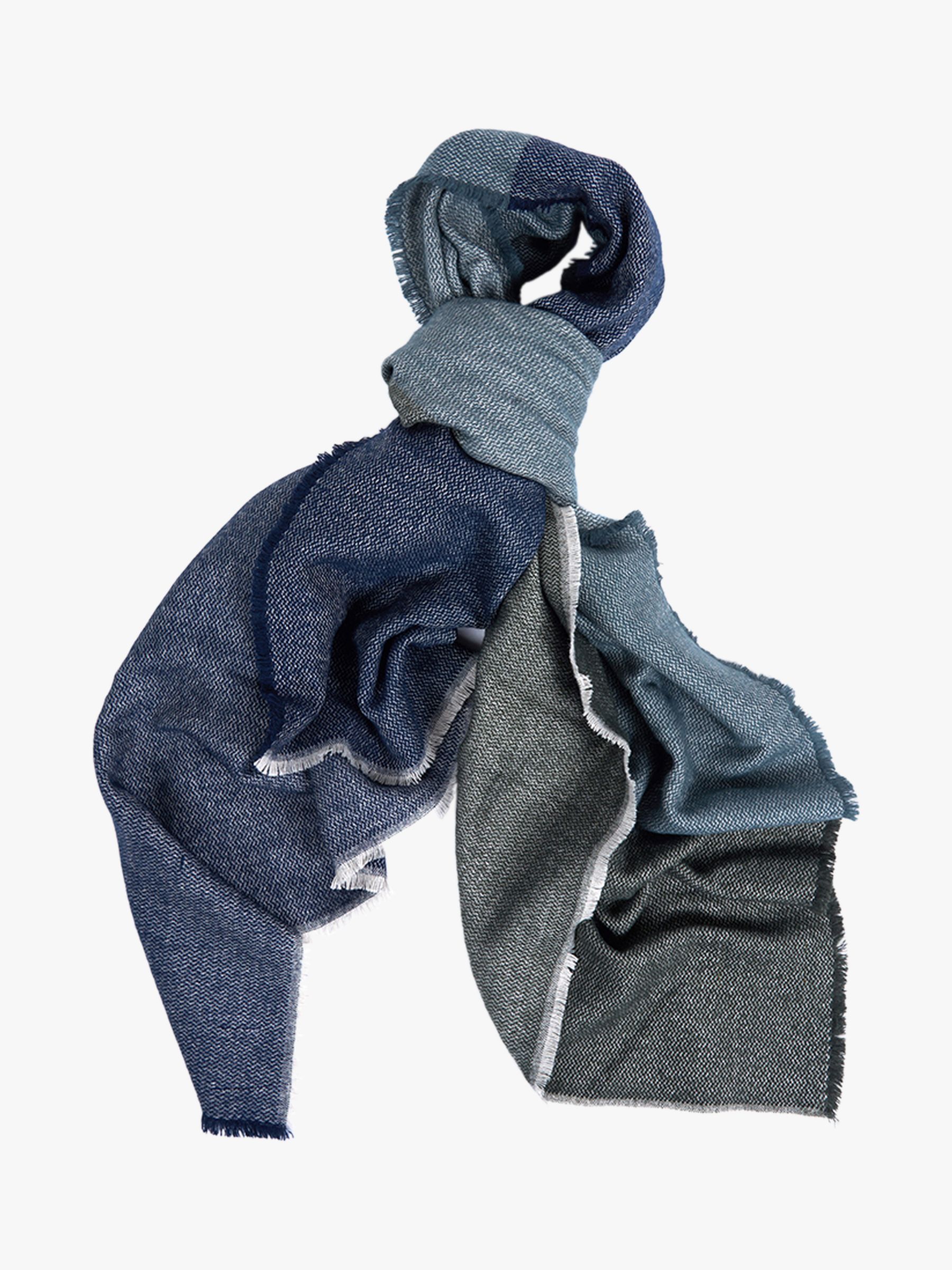 Barbour Modern Country Colour Block Scarf, Grey/Sage