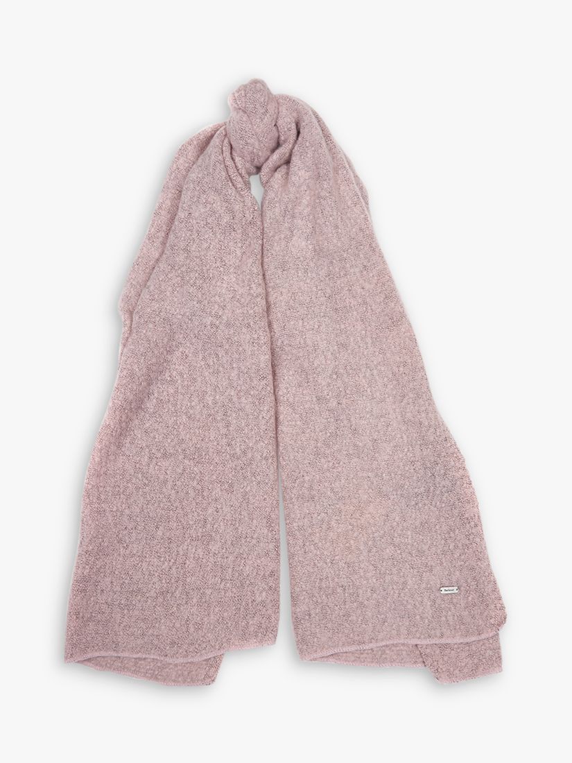 barbour boucle scarf pink