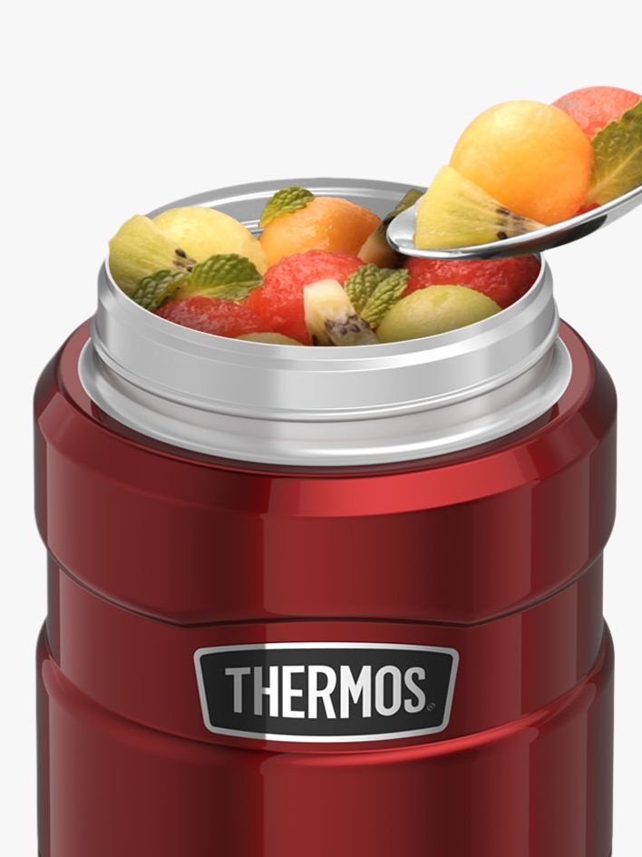 thermos food flask red 470ml