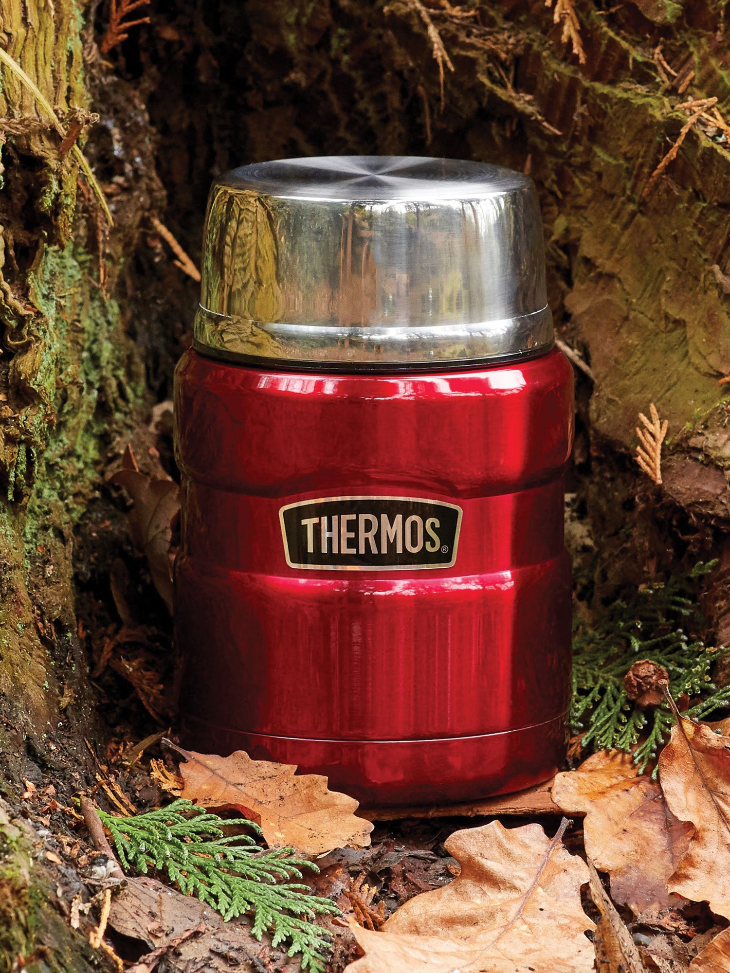 Thermos 470ml Stainless Steel Flask - Red