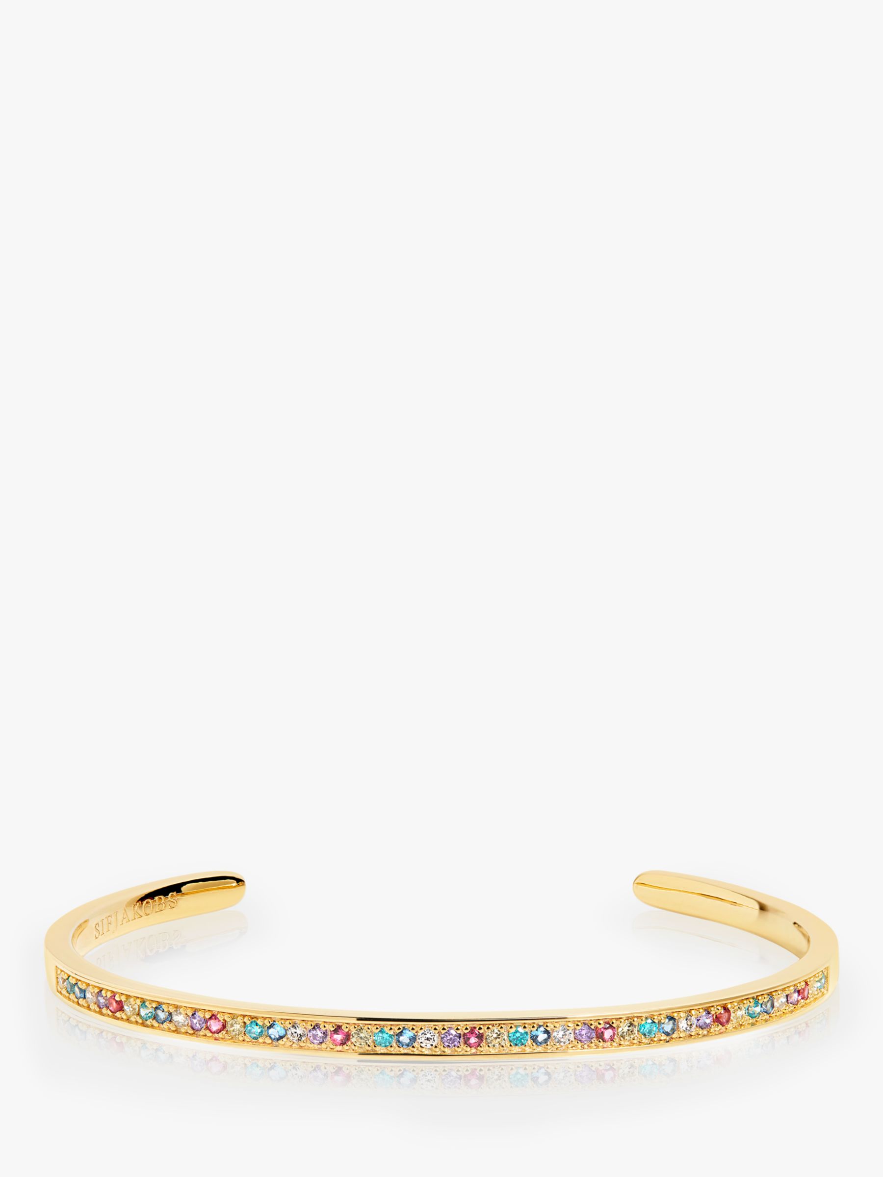 Sif Jakobs Jewellery Cubic Zirconia Tennis Bracelet, Gold/Multi