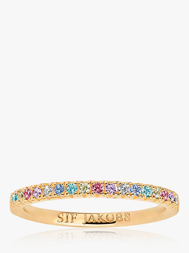 Sif Jakobs Jewellery Ellera Cubic Zirconia Band Ring, Gold/Multi